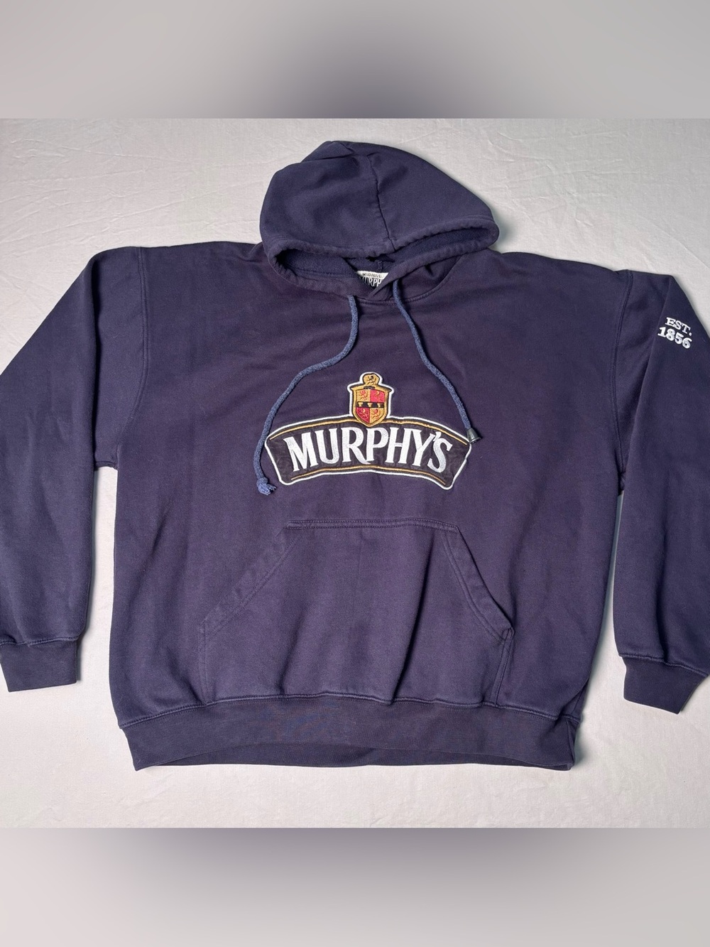 Vintage Murphy's Irish Stout Hoodie - Navy Blue Hooded Sweatshirt - Size2X